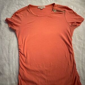 Michael Kors Coral Tee with Gold Detail